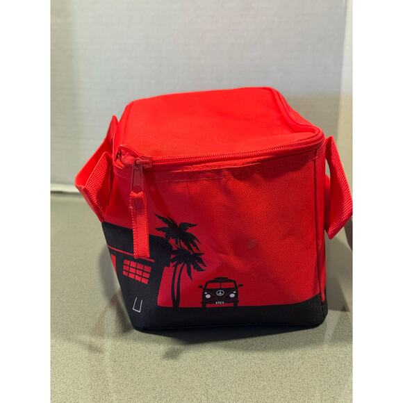 NEW Trader Joe's Mini Insulated Tote Bag 1.5 gal Red Camping Cooler NWT - Picture 3 of 10